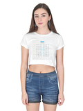 Female Crop Top | Women's Regular Fit | 180 GSM Bio-Washed Cotton | Double Stitched, Pre-Shrunk | For Her | Personalized | DTG | Typographic | Favorite People | Everyday | Sentimental - front - White - mockup 1