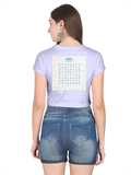 Female Crop Top | Women's Regular Fit | 180 GSM Bio-Washed Cotton | Double Stitched, Pre-Shrunk | For Her | Personalized | DTG | Typographic | Favorite People | Everyday | Sentimental - back - Lavender - mockup 2