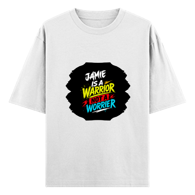 Oversized Classic T-Shirt | Unisex Fit | 100% Super-Combed Cotton | Pre-Shrunk, Double-Stitched | Adults | Personalized | DTF | Brush Stroke | Inner Strength | Overcoming Challenges | Everyday | Empowering - front - White - mockup 1