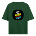 Oversized Classic T-Shirt | Unisex Fit | 100% Super-Combed Cotton | Pre-Shrunk, Double-Stitched | Adults | Personalized | DTF | Brush Stroke | Inner Strength | Overcoming Challenges | Everyday | Empowering - back - Bottle Green - mockup 2