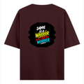 Oversized Classic T-Shirt | Unisex Fit | 100% Super-Combed Cotton | Pre-Shrunk, Double-Stitched | Adults | Personalized | DTF | Brush Stroke | Inner Strength | Overcoming Challenges | Everyday | Empowering - back - Maroon - mockup 2
