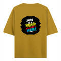 Oversized Classic T-Shirt | Unisex Fit | 100% Super-Combed Cotton | Pre-Shrunk, Double-Stitched | Adults | Personalized | DTF | Brush Stroke | Inner Strength | Overcoming Challenges | Everyday | Empowering - back - Mustard Yellow - mockup 2