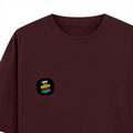 Oversized Classic T-Shirt | Unisex Fit | 100% Super-Combed Cotton | Pre-Shrunk, Double-Stitched | Adults | Personalized | DTF | Brush Stroke | Inner Strength | Overcoming Challenges | Everyday | Empowering - left pocket - Maroon - mockup 3