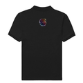 Male Polo Shirt | Regular Fit | 220 GSM Bio-Washed Cotton Blend | Double Stitched & Pre-Shrunk | Men's | Personalized | DTF | Stamp | Originality | Confident - back - Black - mockup 1