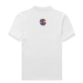 Male Polo Shirt | Regular Fit | 220 GSM Bio-Washed Cotton Blend | Double Stitched & Pre-Shrunk | Men's | Personalized | DTF | Stamp | Originality | Confident - back - White - mockup 1