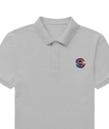 Male Polo Shirt | Regular Fit | 220 GSM Bio-Washed Cotton Blend | Double Stitched & Pre-Shrunk | Men's | Personalized | DTF | Stamp | Originality | Confident - left pocket - Grey Melange - mockup 2