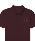 Male Polo Shirt | Regular Fit | 220 GSM Bio-Washed Cotton Blend | Double Stitched & Pre-Shrunk | Men's | Personalized | DTF | Stamp | Originality | Confident - left pocket - Maroon - mockup 2