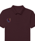 Male Polo Shirt | Regular Fit | 220 GSM Bio-Washed Cotton Blend | Double Stitched & Pre-Shrunk | Men's | Personalized | DTF | Stamp | Originality | Confident - right pocket - Maroon - mockup 3