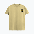 Supima T-Shirt | Unisex Regular Fit, All Ages | 100% Supima Cotton, DTG Printed | Pre-shrunk, Bio-washed, Soft Feel | Unisex | Personalized | DTG | Bold | Individuality | Self-identity | Everyday | Confident | Not Wrong, Just Different - left pocket - Beige - mockup 3