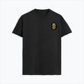 Supima T-Shirt | Unisex Regular Fit, All Ages | 100% Supima Cotton, DTG Printed | Pre-shrunk, Bio-washed, Soft Feel | Unisex | Personalized | DTG | Bold | Individuality | Self-identity | Everyday | Confident | Not Wrong, Just Different - left pocket - Black - mockup 3