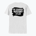 Male V Neck T-Shirt | Regular Fit | 180 GSM Bio-Washed Cotton | DTF Print | Double Stitched, Pre-Shrunk | Men | Personalized | DTF | Bold Typography | Sarcasm | Self-assertion | Everyday | Humorous | Of Course I’m Right - back - White - mockup 2