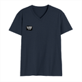 Male V Neck T-Shirt | Regular Fit | 180 GSM Bio-Washed Cotton | DTF Print | Double Stitched, Pre-Shrunk | Men | Personalized | DTF | Bold Typography | Sarcasm | Self-assertion | Everyday | Humorous | Of Course I’m Right - right pocket - Navy Blue - mockup 4