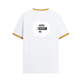 Ringer T-shirt | Unisex Regular Fit | 100% Cotton DTF/DTG | Contrast Rib Neck Bio Washed Pre-Shrunk | Adults | Personalized | DTF | Typographic | Identity | Everyday | Assertive | The Favorite One - back - Mustard yellow off white - mockup 2