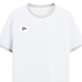Ringer T-shirt | Unisex Regular Fit | 100% Cotton DTF/DTG | Contrast Rib Neck Bio Washed Pre-Shrunk | Adults | Personalized | DTF | Typographic | Identity | Everyday | Assertive | The Favorite One - right pocket - White Black - mockup 4