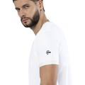 Ringer T-shirt | Unisex Regular Fit | 100% Cotton DTF/DTG | Contrast Rib Neck Bio Washed Pre-Shrunk | Adults | Personalized | DTF | Typographic | Identity | Everyday | Assertive | The Favorite One - left sleeve - White Black - mockup 5