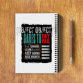 NotePad | A5 Size | Digital Print | 120 Pages | Unisex | Personalized | Distressed | Overcoming Obstacles | Encouragement | Empowering | Never Stop Growing - back - White - mockup 2
