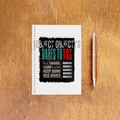 NotePad | A5 Size | Digital Print | 120 Pages | Unisex | Personalized | Distressed | Overcoming Obstacles | Encouragement | Empowering | Never Stop Growing - front_2 - White - mockup 3