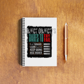 NotePad | A5 Size | Digital Print | 120 Pages | Unisex | Personalized | Distressed | Overcoming Obstacles | Encouragement | Empowering | Never Stop Growing - front_3 - White - mockup 5
