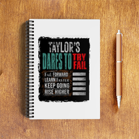 NotePad | A5 Size | Digital Print | 120 Pages | Unisex | Personalized | Bold Typography | Overcoming Failure | Everyday | Motivational | Fearless Progress
