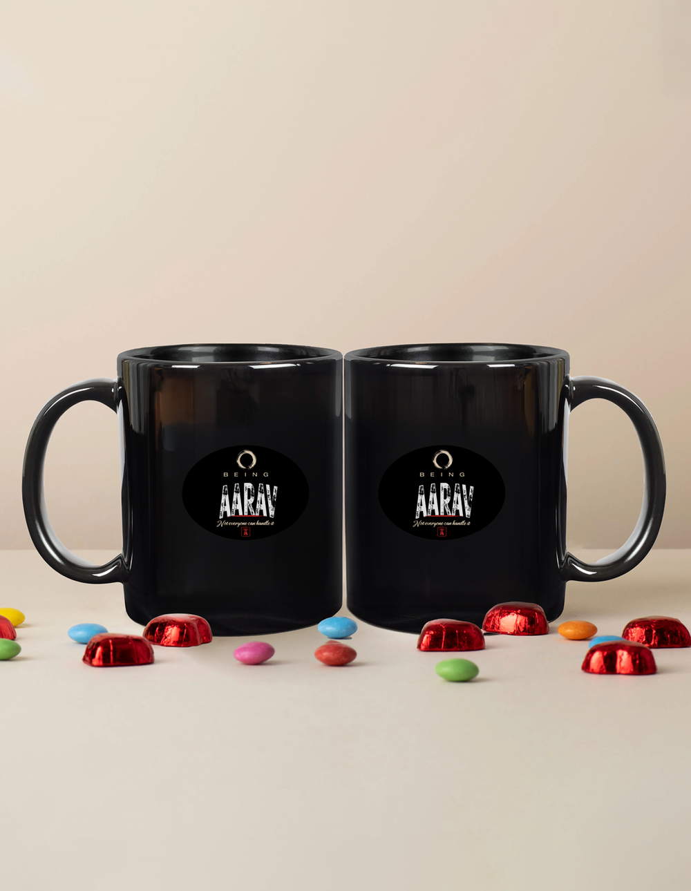 Black Coffee Mug | 11 oz Unisex | Ceramic Sublimation | Fade-Proof Glossy Finish | Personalized | Identity | Self-Worth | Everyday | Confident | Self - front - mockup 1