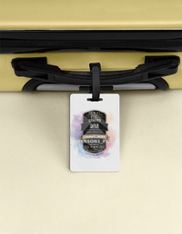 Luggage Tag | Travel Accessory | Acrylic UV Printed Double-Sided | Secure Strap, Glossy, Durable | Unisex | Personalized | Retro | Birthdays | Birthday | Celebratory