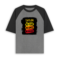 Unisex Oversized Raglan T-Shirt | Oversized Fit | 100% Cotton | Two-Tone Contrast Sleeves | Adults | Personalized | DTG | Grunge | Resilience | Everyday Encouragement | Empowering | No Fear, No Limits