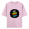 Oversized Classic T-Shirt | Unisex Fit | 100% Super-Combed Cotton | Pre-Shrunk, Double-Stitched | Adults | Personalized | DTF | Grunge | Positive Mindset | Encouragement | Empowering | Warrior Not A Worrier - front - Light Baby Pink - mockup 1