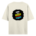 Oversized Classic T-Shirt | Unisex Fit | 100% Super-Combed Cotton | Pre-Shrunk, Double-Stitched | Adults | Personalized | DTF | Grunge | Positive Mindset | Encouragement | Empowering | Warrior Not A Worrier - back - Off White - mockup 2