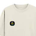 Oversized Classic T-Shirt | Unisex Fit | 100% Super-Combed Cotton | Pre-Shrunk, Double-Stitched | Adults | Personalized | DTF | Grunge | Positive Mindset | Encouragement | Empowering | Warrior Not A Worrier - left pocket - Off White - mockup 3