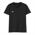 Male V Neck T-Shirt | Regular Fit | 180 GSM Bio-Washed Cotton | DTF Print | Double Stitched, Pre-Shrunk | Men | Personalized | DTF | Typographic | Identity | Humor | Everyday | Humorous | Of Course, I’m Right - right pocket - Black - mockup 4