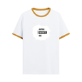 Ringer T-shirt | Unisex Regular Fit | 100% Cotton DTF/DTG | Contrast Rib Neck Bio Washed Pre-Shrunk | Adults | Personalized | DTF | Minimalist | Self-expression | Confident | The Favorite One - front - Mustard yellow off white - mockup 1