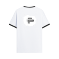 Ringer T-shirt | Unisex Regular Fit | 100% Cotton DTF/DTG | Contrast Rib Neck Bio Washed Pre-Shrunk | Adults | Personalized | DTF | Minimalist | Self-expression | Confident | The Favorite One - back - Black White - mockup 2