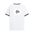 Ringer T-shirt | Unisex Regular Fit | 100% Cotton DTF/DTG | Contrast Rib Neck Bio Washed Pre-Shrunk | Adults | Personalized | DTF | Minimalist | Self-expression | Confident | The Favorite One - back - Maroon off white - mockup 2