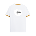 Ringer T-shirt | Unisex Regular Fit | 100% Cotton DTF/DTG | Contrast Rib Neck Bio Washed Pre-Shrunk | Adults | Personalized | DTF | Minimalist | Self-expression | Confident | The Favorite One - back - Mustard yellow off white - mockup 2