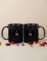 Black Coffee Mug | 11 oz Unisex | Ceramic Sublimation | Fade-Proof Glossy Finish | Personalized | Bold Typography | Identity | Everyday | Confident