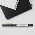 Personalised Metal Pens | Classic, Twist, Click | Laser Engraved | Smooth Ink Flow, Durable Grip | Unisex | Personalized | Minimalist | Everyday | Neutral - front_classic - Classic - Black - mockup 1
