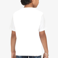 Kids Sports T-Shirt | Unisex Fit | 170 GSM Polyester | Sublimation Printed | Breathable & Fade-Proof | Boys & Girls | Personalized | Scatter - back - White - mockup 3