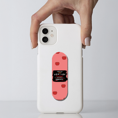 Phone Grip Holder | Universal Fit | Durable Material | UV Printed | Secure Grip & Media Stand | Unisex | Personalized | Grunge | Coffee | Humor | Casual | Humorous | Uri: The Surgical Strike - front - White - mockup 1