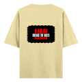 Oversized Standard T-Shirt | Unisex Relaxed Fit | 100% Super Combed Cotton DTG | Soft, Breathable & Durable | Adult | Personalized | DTG | Bold | Rebellion | Family Roles (son) | Everyday | Assertive - back - Beige - mockup 2