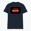Men's V-Neck T-Shirt | Regular Fit | 180 GSM Bio-Washed Cotton | DTG Print | Durable | Personalized | DTG | Bold | Rebellion | Family Roles (son) | Everyday | Assertive - back - Navy Blue - mockup 2