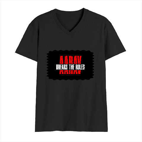 Male V Neck T-Shirt | Regular Fit | 180 GSM Bio-Washed Cotton | DTF Print | Double Stitched, Pre-Shrunk | Men | Personalized | DTF | Bold | Rebellion | Family Roles (son) | Everyday | Assertive