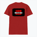 Male V Neck T-Shirt | Regular Fit | 180 GSM Bio-Washed Cotton | DTF Print | Double Stitched, Pre-Shrunk | Men | Personalized | DTF | Bold | Rebellion | Family Roles (son) | Everyday | Assertive - back - Red - mockup 2