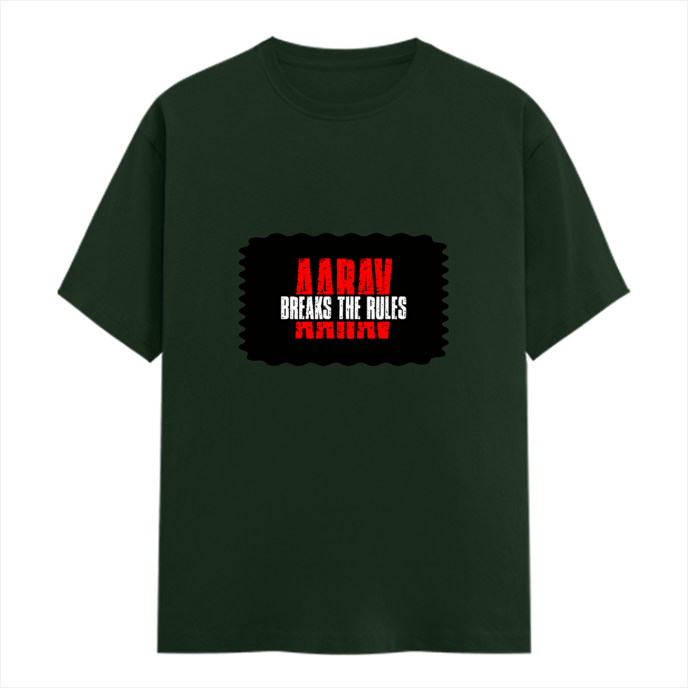Classic Crew T-Shirt | Men's Regular Fit | 180 GSM Bio-Washed Cotton | DTG Print Ready | Double-Stitched & Ribbed Neck | Personalized | DTG | Bold | Rebellion | Family Roles (son) | Everyday | Assertive - front - Bottle Green - mockup 1