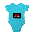 Rompers | Regular Fit Baby & Toddler | Bio-Washed Cotton | Double Stitched, Pre-Shrunk | Unisex | Personalized | DTG | Bold | Rebellion | Family Roles (son) | Everyday | Assertive - front - SkyBlue - mockup 1