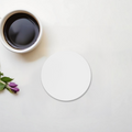 Acrylic Coaster | Standard | Durable Acrylic | UV Printed | Glossy Finish | Fade-Proof | Unisex | Personalized | Bold | Rebellion | Family Roles (son) | Everyday | Assertive - front - Circle - White - mockup 1