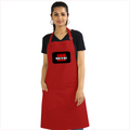 Apron | Onesize Unisex Adult | Cotton DTG Printed | Pockets & Adjustable Straps | Personalized | DTG | Bold | Rebellion | Family Roles (son) | Everyday | Assertive - front - Red - mockup 1