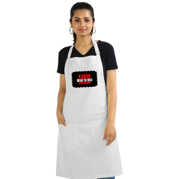 Apron | Onesize Unisex Adult | Cotton DTG Printed | Pockets & Adjustable Straps | Personalized | DTG | Bold | Rebellion | Family Roles (son) | Everyday | Assertive