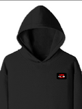 Pullover Hoodie | Unisex Regular Fit | Tri-Layer Cotton Blend | All-Season Comfort & Durable | Unisex | Personalized | DTG | Bold | Rebellion | Family Roles (son) | Everyday | Assertive - left pocket - Black - mockup 3
