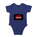 Baby Romper | 0-12 Months Regular Fit | 180 GSM Bio-Washed Cotton Blend | Double Stitched, Pre-Shrunk | Unisex | Personalized | DTF | Bold | Rebellion | Family Roles (son) | Everyday | Assertive - front - Royal Blue - mockup 1