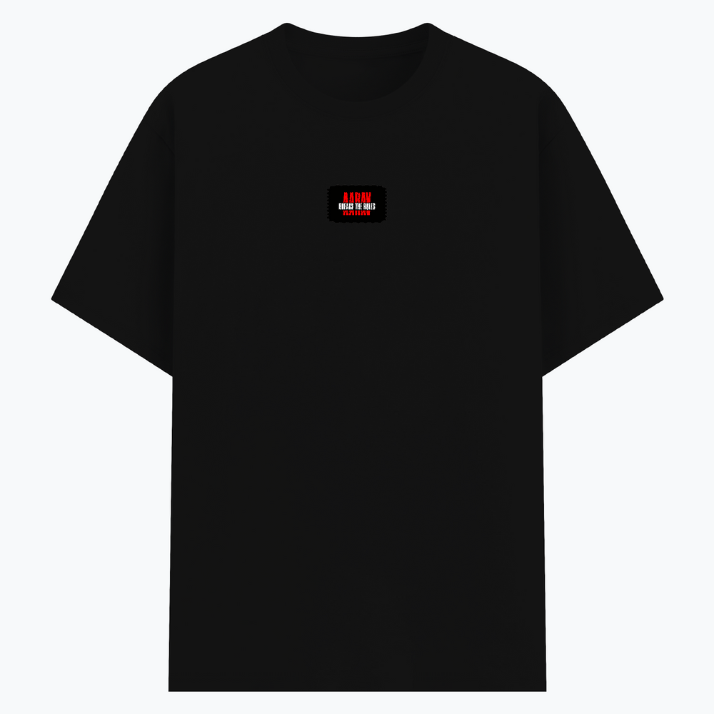 Basic T-Shirt | Unisex XS-2XL | Soft Poly-Cotton Blend | Durable Stitching | Everyday Wear | Personalized | DTG | Bold | Rebellion | Family Roles (son) | Everyday | Assertive - front - Black - mockup 1